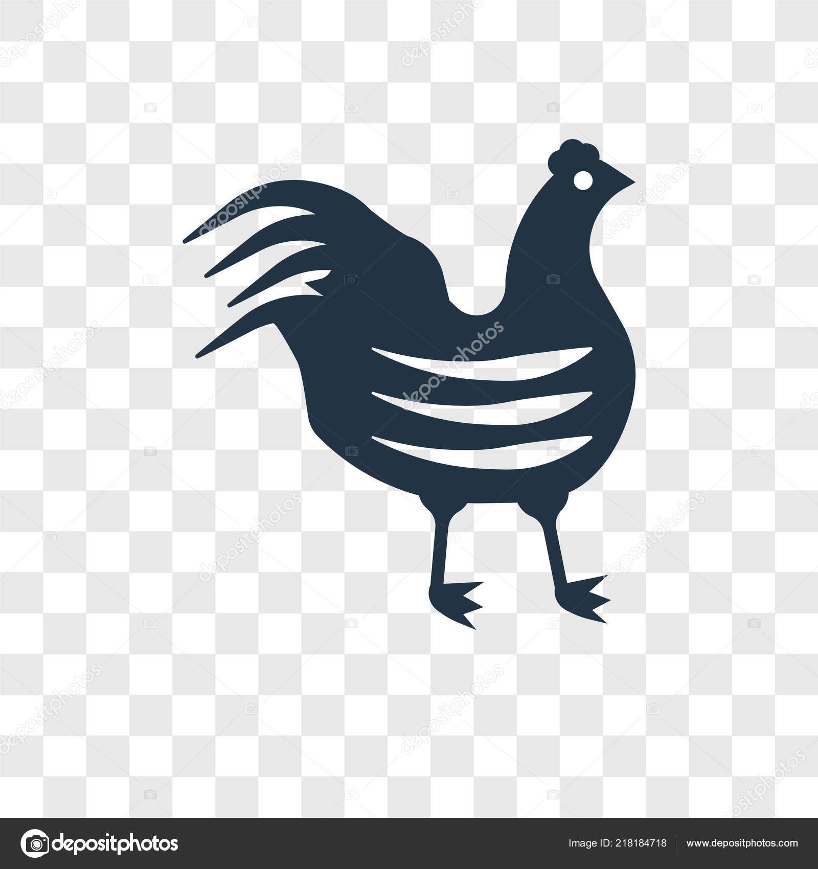 Chicken Silhouette Svg Hen Icon Trendy Design Style Hen Icon Isolated Transparent Background Stock Vector C Topvectorstock 218184718