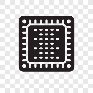 modaya uygun bir tasarım tarzı çip simgesi. saydam arka plan üzerinde izole çip simgesi. çip vektör simgesi basit ve modern düz simgesi web sitesi, mobil, logo, app, UI. çip simge vektör çizim, Eps10.