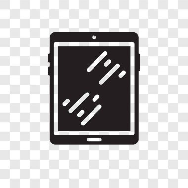 modaya uygun bir tasarım tarzı Tablet simgesi. saydam arka plan üzerinde izole tablet simgesi. Tablet vektör simgesi basit ve modern düz simgesi web sitesi, mobil, logo, app, UI. Tablet simge vektör çizim, Eps10.