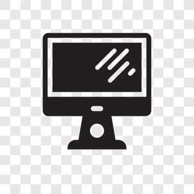 modaya uygun bir tasarım tarzı kişisel bilgisayar kutsal kişilerin resmi. kişisel bilgisayar simgesini şeffaf arka plan üzerinde izole. kişisel bilgisayar vektör simgesi basit ve modern düz simgesi web sitesi, mobil, logo, app, Kullanıcı arabirimi.