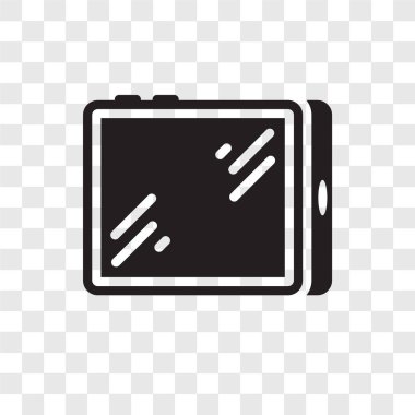 modaya uygun bir tasarım tarzı Tablet simgesi. saydam arka plan üzerinde izole tablet simgesi. Tablet vektör simgesi basit ve modern düz simgesi web sitesi, mobil, logo, app, UI. Tablet simge vektör çizim, Eps10.