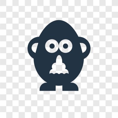 Bay Patates oyuncak simge modaya uygun bir tasarım tarzı. Bay Patates oyuncak simgesi üzerinde şeffaf arka plan izole. Bay Patates oyuncak vektör simgesi basit ve modern düz simgesi web sitesi, mobil, logo, app, UI. Bay Patates oyuncak simge vektör çizim, Eps10.