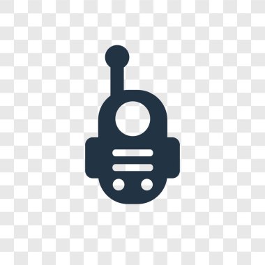 modaya uygun bir tasarım tarzı walkie talkie simgesi. walkie talkie simgesi üzerinde şeffaf arka plan izole. Walkie talkie vektör simgesi basit ve modern düz simgesi web sitesi, mobil, logo, app, UI. Walkie talkie simge vektör çizim, Eps10.