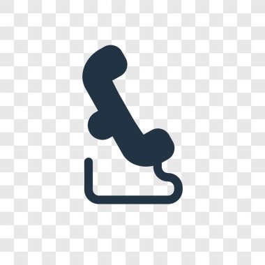 modaya uygun bir tasarım tarzı telefon alıcı simgesi. telefon alıcı simgesi üzerinde şeffaf arka plan izole. alıcı telefon vektör simgesi basit ve modern düz UI uygulaması, web sitesi, mobil, logo, sembol. telefon alıcı simge vektör çizim, Eps10.