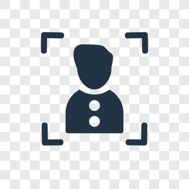 modaya uygun bir tasarım tarzı portre simgesi. saydam arka plan üzerinde izole portre simgesi. portre vektör simgesi basit ve modern düz simgesi web sitesi, mobil, logo, app, UI. portre simge vektör çizim, Eps10.