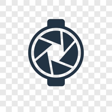 modaya uygun bir tasarım tarzı diyafram simgesi. diyafram simgesi üzerinde şeffaf arka plan izole. diyafram vektör simgesi basit ve modern düz simgesi web sitesi, mobil, logo, app, UI. diyafram simge vektör çizim, Eps10.