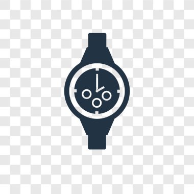 modaya uygun bir tasarım tarzı kol saati simgesi. Kol saati simgesi üzerinde şeffaf arka plan izole. Kol saati vektör simgesi basit ve modern düz simgesi web sitesi, mobil, logo, app, UI. Kol saati simge vektör çizim, Eps10.