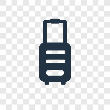 modaya uygun bir tasarım tarzı bavul simgesi. saydam arka plan üzerinde izole bavul simgesi. Bavul vektör simgesi basit ve modern düz simgesi web sitesi, mobil, logo, app, UI. Bavul simge vektör çizim, Eps10.