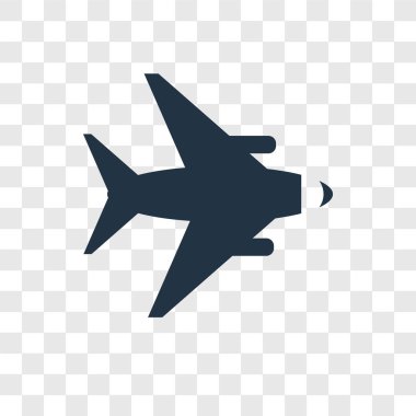 modaya uygun bir tasarım tarzı uçak simgesi. Uçak simgesi üzerinde şeffaf arka plan izole. uçak vektör simgesi basit ve modern düz simgesi web sitesi, mobil, logo, app, UI. Uçak simge vektör çizim, Eps10.