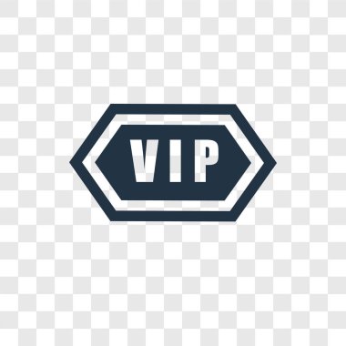 modaya uygun bir tasarım tarzı VIP simgesi. VIP simgesi üzerinde şeffaf arka plan izole. VIP vektör simgesi basit ve modern düz simgesi web sitesi, mobil, logo, app, UI. VIP simge vektör çizim, Eps10.