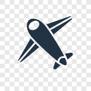 modaya uygun bir tasarım tarzı uçak simgesi. Uçak simgesi üzerinde şeffaf arka plan izole. uçak vektör simgesi basit ve modern düz simgesi web sitesi, mobil, logo, app, UI. Uçak simge vektör çizim, Eps10.