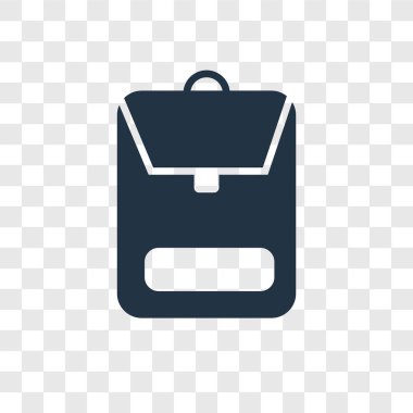 modaya uygun bir tasarım tarzı sırt çantası simgesi. sırt çantası simgesini şeffaf arka plan üzerinde izole. sırt çantası vektör simgesi basit ve modern düz simgesi web sitesi, mobil, logo, app, UI. simge vektör çizim, Eps10 sırt çantası.