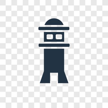 deniz feneri simgesi modaya uygun bir tasarım tarzı. deniz feneri simgesi üzerinde şeffaf arka plan izole. deniz feneri vektör simgesi basit ve modern düz simgesi web sitesi, mobil, logo, app, UI. deniz feneri simge vektör çizim, Eps10.