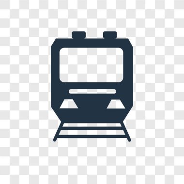 modaya uygun bir tasarım tarzı tren simgesi. saydam arka plan üzerinde izole simgesi tren. vektör simgesi basit ve modern düz simgesi web sitesi, mobil, logo, app, tren UI. Tren simge vektör çizim, Eps10.