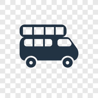 modaya uygun bir tasarım tarzı otobüs simgesi. Otobüs simgesi üzerinde şeffaf arka plan izole. Otobüs vektör simgesi basit ve modern düz simgesi web sitesi, mobil, logo, app, UI. otobüs simge vektör çizim, Eps10.
