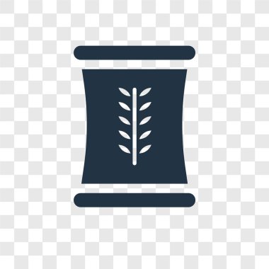 modaya uygun bir tasarım tarzı buğday simgesi. Buğday simgesi üzerinde şeffaf arka plan izole. Buğday vektör simgesi basit ve modern düz simgesi web sitesi, mobil, logo, app, UI. Buğday simge vektör çizim, Eps10.