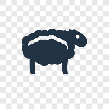 modaya uygun bir tasarım tarzı koyun simgesi. saydam arka plan üzerinde izole koyun simgesi. koyun simgesi basit vektör ve modern düz UI uygulaması, web sitesi, mobil, logo, sembol. koyun simge vektör çizim, Eps10.