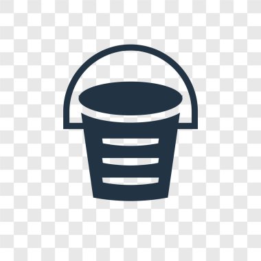 modaya uygun bir tasarım tarzı Kovası simgesi. saydam arka plan üzerinde izole kova simgesi. kova vektör simgesi basit ve modern düz simgesi web sitesi, mobil, logo, app, UI. kova simge vektör çizim, Eps10.