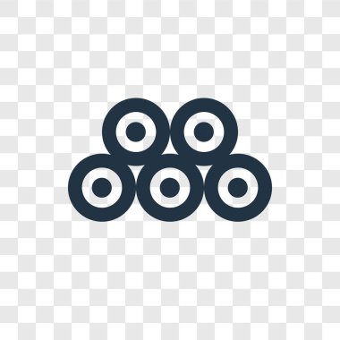 Saydam arka plan üzerinde saman balya şeffaflık logo kavramı izole saman balya vektör simgesi