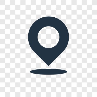 modaya uygun bir tasarım tarzı konumu simgesi. saydam arka plan üzerinde izole konum simgesi. konumu vektör simgesi basit ve modern düz simgesi web sitesi, mobil, logo, app, UI. konumu simge vektör çizim, Eps10.