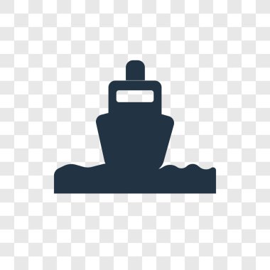 modaya uygun bir tasarım tarzı gemi simgesi. saydam arka plan üzerinde izole simgesi gemi. vektör simgesi basit ve modern düz simgesi web sitesi, mobil, logo, app, gemi UI. Gemi simge vektör çizim, Eps10.