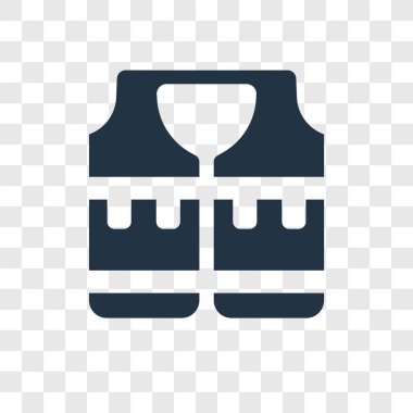 modaya uygun bir tasarım tarzı yeleği simgesi. saydam arka plan üzerinde izole yeleği simgesi. yeleği vektör simgesi basit ve modern düz simgesi web sitesi, mobil, logo, app, UI. yeleği simge vektör çizim, Eps10.