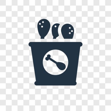 kızarmış tavuk simgesi modaya uygun bir tasarım tarzı. kızarmış tavuk simgesi üzerinde şeffaf arka plan izole. kızarmış tavuk vektör simgesi basit ve modern düz simgesi web sitesi, mobil, logo, app, UI. kızarmış tavuk simge vektör çizim, Eps10.