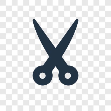 modaya uygun bir tasarım tarzı makas simgesi. saydam arka plan üzerinde izole makas simgesi. vektör simgesi basit makas ve modern düz UI uygulaması, web sitesi, mobil, logo, sembol. makas simge vektör çizim, Eps10.