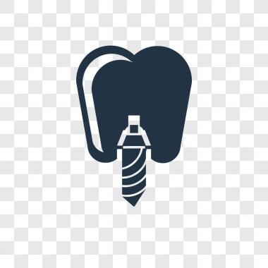modaya uygun bir tasarım stili simgesini implantları. implantlar simgesi üzerinde şeffaf arka plan izole. implantlar simgesi basit vektör ve modern düz UI uygulaması, web sitesi, mobil, logo, sembol. simge vektör çizim, Eps10 implantlar.