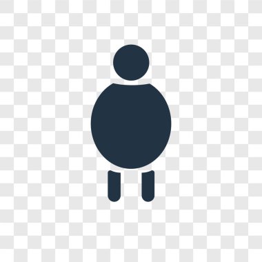 şişman simgesi modaya uygun bir tasarım tarzı. şişman simgesi üzerinde şeffaf arka plan izole. şişman vektör simgesi basit ve modern düz simgesi web sitesi, mobil, logo, app, UI. şişman simge vektör çizim, Eps10.