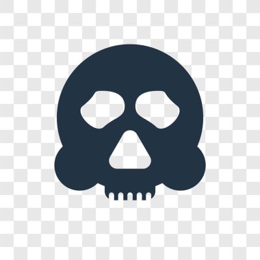 modaya uygun bir tasarım tarzı kafatası simgesi. kafatası simgesi üzerinde şeffaf arka plan izole. kafatası vektör simgesi basit ve modern düz simgesi web sitesi, mobil, logo, app, UI. kafatası simge vektör çizim, Eps10.