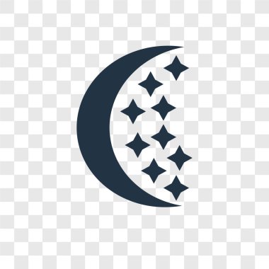 ay simge modaya uygun bir tasarım tarzı. ay simgesini şeffaf arka plan üzerinde izole. ay vektör simgesi basit ve modern düz simgesi web sitesi, mobil, logo, app, UI. ay simge vektör çizim, Eps10.