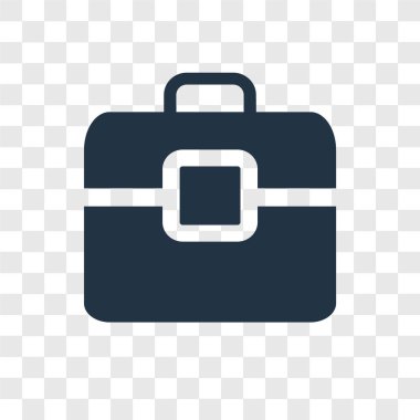 Evrak Çantası simgesini modaya uygun bir tasarım tarzı. Evrak Çantası simgesini şeffaf arka plan üzerinde izole. Evrak Çantası'nı vektör simgesi basit ve modern düz simgesi web sitesi, mobil, logo, app, UI. Evrak Çantası'nı simge vektör çizim, Eps10.