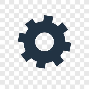 ayarları simgesi modaya uygun bir tasarım tarzı. ayarları simgesi üzerinde şeffaf arka plan izole. ayarları simgesi basit vektör ve modern düz UI uygulaması, web sitesi, mobil, logo, sembol. ayarları simgesi vektör çizim, Eps10.