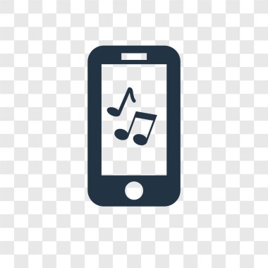 modaya uygun bir tasarım tarzı Ringtone simgesi. saydam arka plan üzerinde izole ringtone simgesi. Ringtone vektör simgesi basit ve modern düz simgesi web sitesi, mobil, logo, app, UI. Ringtone simge vektör çizim, Eps10.