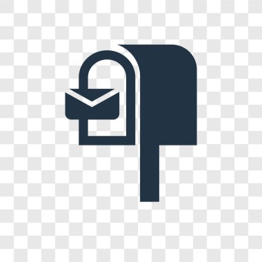 posta kutusu simgesi modaya uygun bir tasarım tarzı. posta kutusu simgesi üzerinde şeffaf arka plan izole. posta kutusu vektör simgesi basit ve modern düz simgesi web sitesi, mobil, logo, app, UI. posta kutusu simge vektör çizim, Eps10.