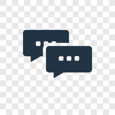 sohbet simgesi modaya uygun bir tasarım tarzı. sohbet simgesi üzerinde şeffaf arka plan izole. sohbet vektör simgesi basit ve modern düz simgesi web sitesi, mobil, logo, app, UI. sohbet simgesi vektör çizim, Eps10.
