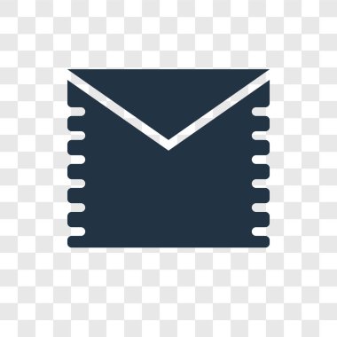 posta simgesini modaya uygun bir tasarım tarzı. posta simgesini şeffaf arka plan üzerinde izole. posta vektör simgesi basit ve modern düz simgesi web sitesi, mobil, logo, app, UI. posta simgesini vektör çizim, Eps10.