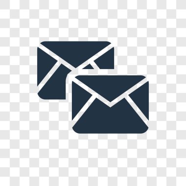 posta simgesini modaya uygun bir tasarım tarzı. posta simgesini şeffaf arka plan üzerinde izole. posta vektör simgesi basit ve modern düz simgesi web sitesi, mobil, logo, app, UI. posta simgesini vektör çizim, Eps10.