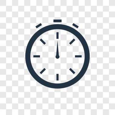 modaya uygun bir tasarım tarzı kronometre simgesi. kronometre simgesi üzerinde şeffaf arka plan izole. Kronometre vektör simgesi basit ve modern düz simgesi web sitesi, mobil, logo, app, UI. Kronometre simge vektör çizim, Eps10.
