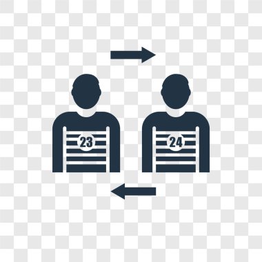 oyuncu değiştirme simgesini modaya uygun bir tasarım tarzı. oyuncu değiştirme simgesini şeffaf arka plan üzerinde izole. oyuncu değiştirme vektör simgesi basit ve modern düz simgesi web sitesi, mobil, logo, app, Kullanıcı arabirimi.
