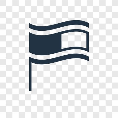 modaya uygun bir tasarım tarzı bayrak simgesi. Bayrak simgesini şeffaf arka plan üzerinde izole. bayrak simgesi basit vektör ve modern düz UI uygulaması, web sitesi, mobil, logo, sembol. simge vektör çizim, Eps10 bayrak.