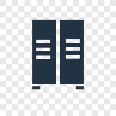 modaya uygun bir tasarım tarzı dolap simgesi. dolap simgesi üzerinde şeffaf arka plan izole. dolap simgesi basit vektör ve modern düz UI uygulaması, web sitesi, mobil, logo, sembol. dolap simge vektör çizim, Eps10.