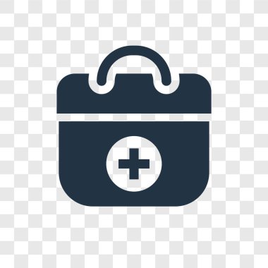 ilk yardım kiti simgesi modaya uygun bir tasarım tarzı. ilk yardım kiti simgesi üzerinde şeffaf arka plan izole. ilk yardım kiti vektör simgesi basit ve modern düz UI uygulaması, web sitesi, mobil, logo, sembol. ilk yardım kiti simge vektör çizim, Eps10.