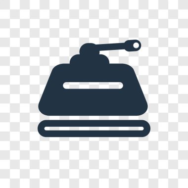 modaya uygun bir tasarım tarzı tank simgesi. tank simgesi üzerinde şeffaf arka plan izole. tank vektör simgesi basit ve modern düz simgesi web sitesi, mobil, logo, app, UI. Tank simge vektör çizim, Eps10.