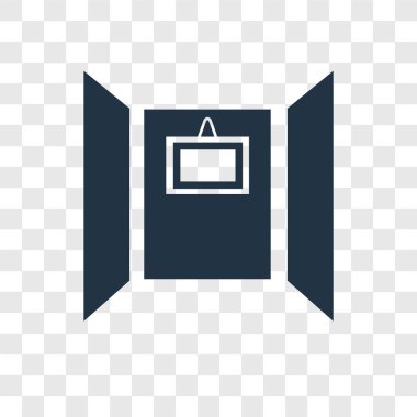 modaya uygun bir tasarım tarzı sergi simgesi. Sergi simgesi üzerinde şeffaf arka plan izole. Sergi vektör simgesi basit ve modern düz simgesi web sitesi, mobil, logo, app, UI. sergi simge vektör çizim, Eps10.