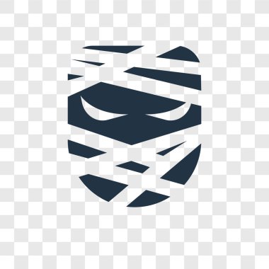 modaya uygun bir tasarım tarzı mumya simgesi. mumya simgesi üzerinde şeffaf arka plan izole. mumya vektör simgesi basit ve modern düz simgesi web sitesi, mobil, logo, app, UI. mumya simge vektör çizim, Eps10.