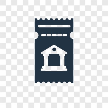 modaya uygun bir tasarım tarzı bilet simgesi. saydam arka plan üzerinde izole bilet simgesi. Bilet vektör simgesi basit ve modern düz simgesi web sitesi, mobil, logo, app, UI. Bilet simge vektör çizim, Eps10.