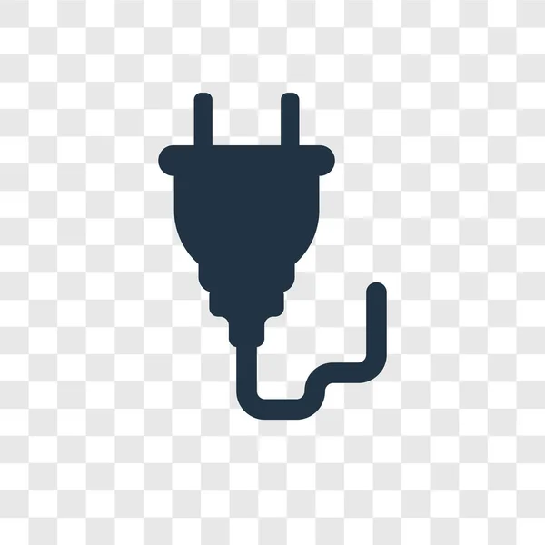 Plug Icon Trendigen Design Stil Steckersymbol Isoliert Auf Transparentem Hintergrund — Stockvektor