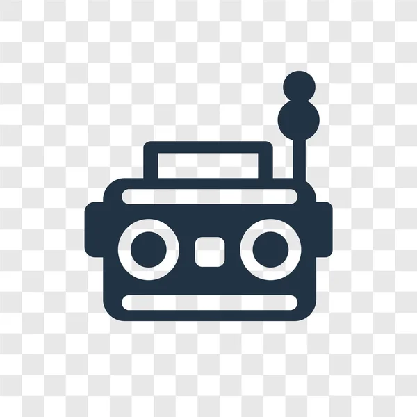 Icono Radio Estilo Diseño Moda Icono Radio Aislado Sobre Fondo — Vector de stock